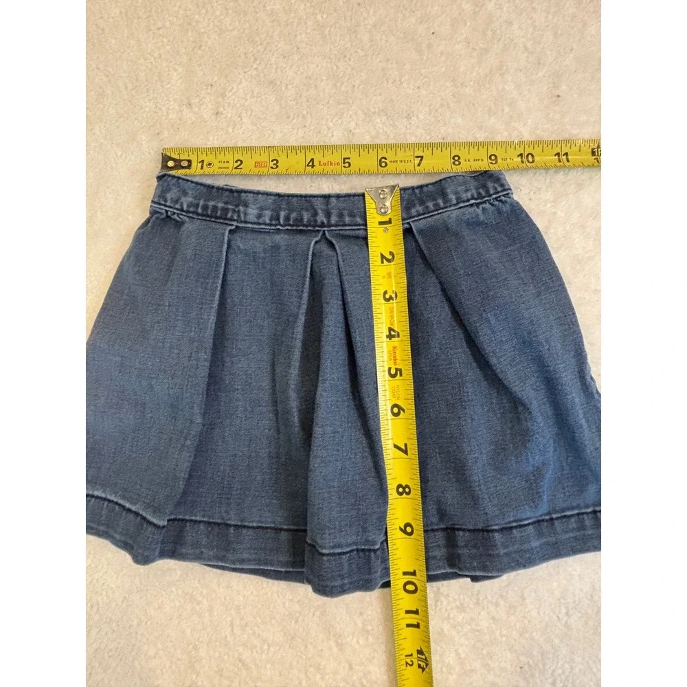 Gap Toddler Girls Blue Denim Pleated Skirt Elastic Waist Size 3 Years 3T 975105
